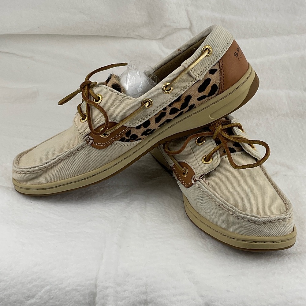 Sperry Men's Cream and Brown Boat Shoes‎